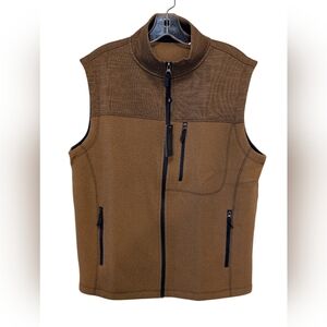 Turtleson Steele Men's Full Zip Golf Vest Size M Coconut Brown NWT
